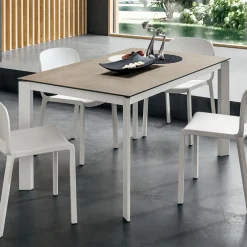 Viadurini Living Esstische-Laminam Esstisch mit Aluminiumstruktur Made in Italy - Bayern