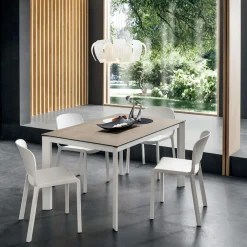 Viadurini Living Esstische-Laminam Esstisch mit Aluminiumstruktur Made in Italy - Bayern