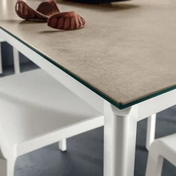 Viadurini Living Esstische-Laminam Esstisch mit Aluminiumstruktur Made in Italy - Bayern