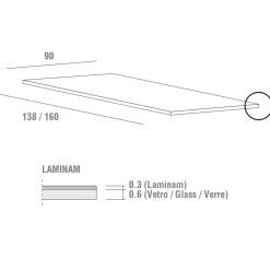 Viadurini Living Esstische-Laminam Esstisch mit Aluminiumstruktur Made in Italy - Bayern