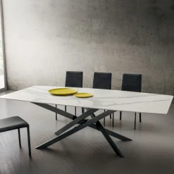 Viadurini Living Esstische-Laminam Küchentisch mit Metallstruktur Made in Italy - Carlino
