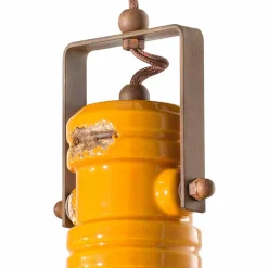 Ferroluce Pendelleuchten Vintage-Lampe im Industrial Design aus Keramik und Metall Ruth