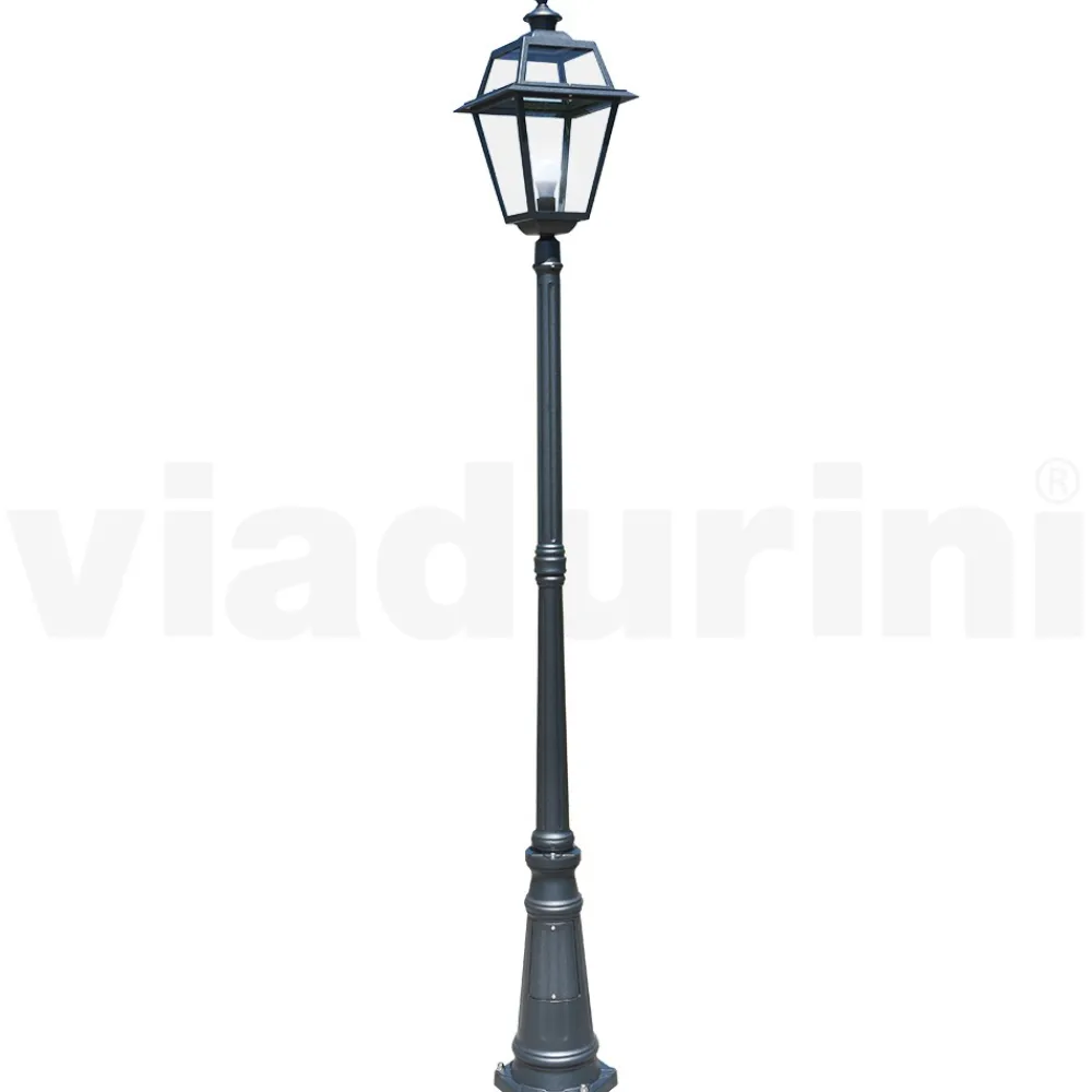 Viadurini Lighting Gartenlampion-Lampe im Vintage-Stil aus Aluminium und Glas, hergestellt in Italien – Vivian