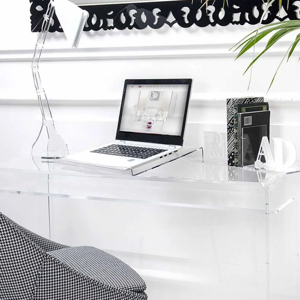 Viadurini Decor Deko Artikel Und Wohnaccessoires-Laptopständer in transparentem oder geräuchertem Plexiglas Design 2 Stück - Nerdino