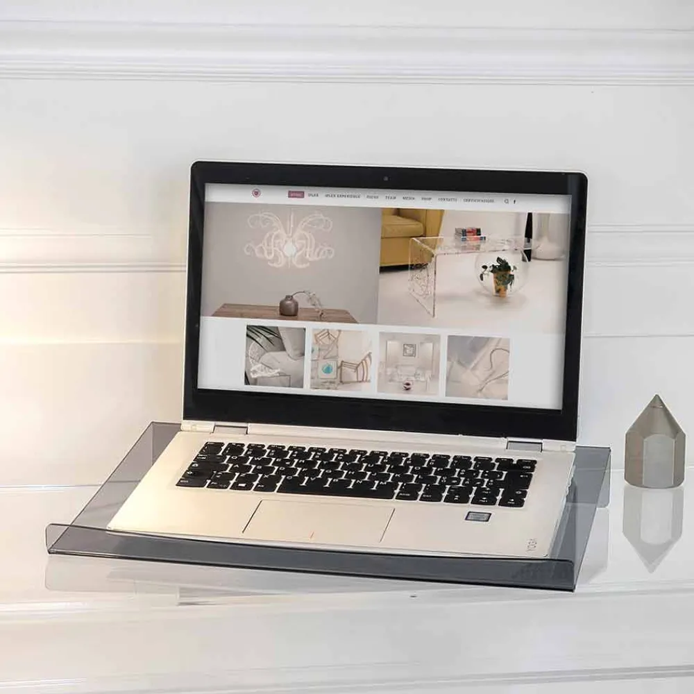 Viadurini Decor Deko Artikel Und Wohnaccessoires-Laptopständer in transparentem oder geräuchertem Plexiglas Design 2 Stück - Nerdino