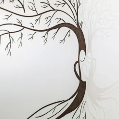 Viadurini Decor Blumen Bilder-Lasergraviertes Bild mit Stammbaum und Herz, hergestellt in Italien – Aletha