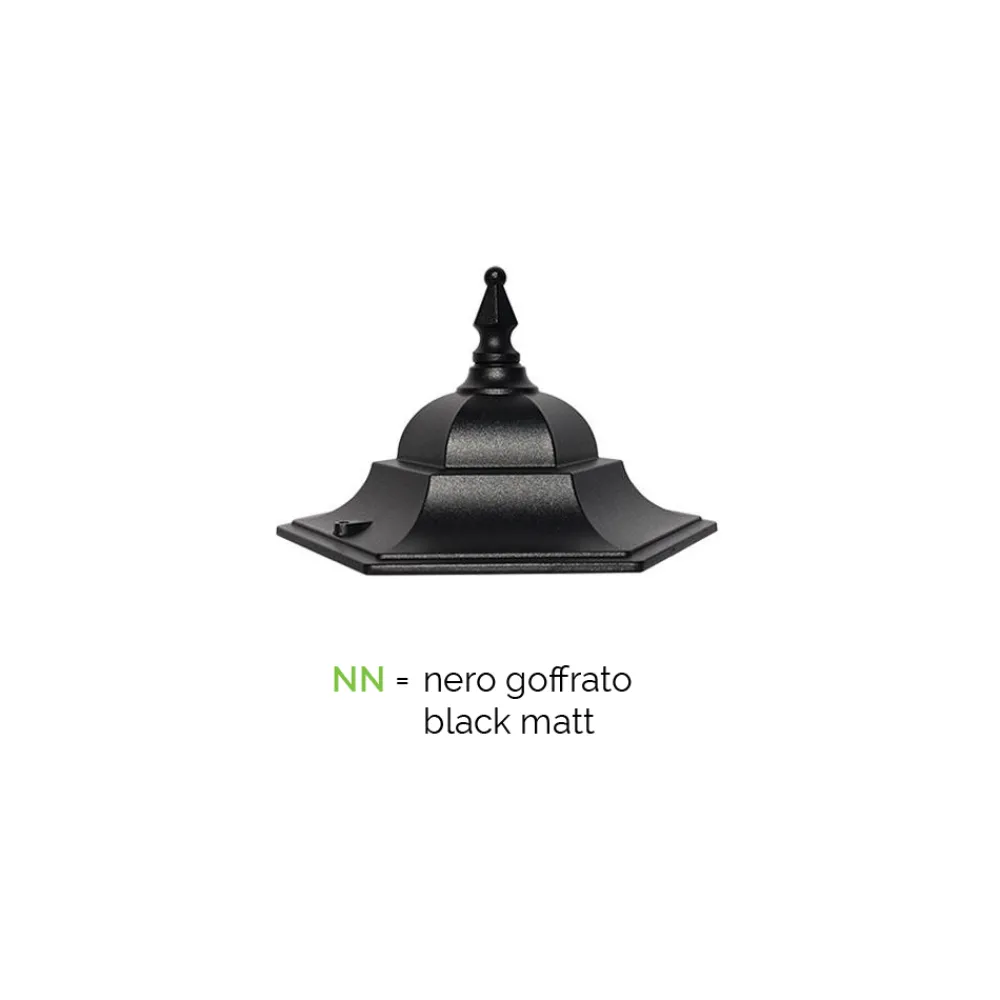 Viadurini Lighting Gartenlampion-Laternenpfahl 2 Lichter aus Aluminium und Glas Made in Italy Vintage - Janira