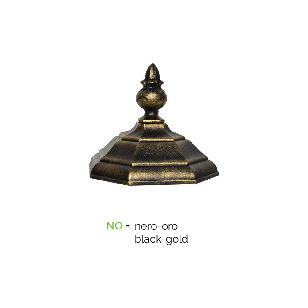 Viadurini Lighting Gartenlampion-Laternenpfahl mit 3 Lichtern im Vintage-Stil aus Aluminium, hergestellt in Italien – Leona