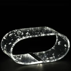 Viadurini Lighting Moderne Tischlampen-LED Acryl Kristall Tischlampe Gold, Silber, Kupferblatt - Gnassi