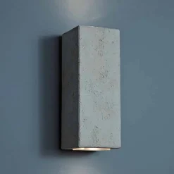 Toscot Garten-Wandlampen-LED Design Außenwandleuchte aus Ton Höhe 24cm Smith -