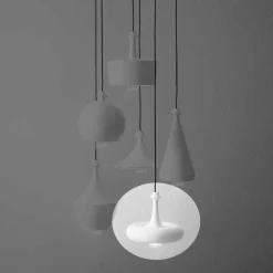 Aldo Bernardi Moderne Pendelleuchten-LED Hängeleuchte Made in Italy aus Keramik – Lustrini L4