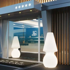 Viadurini Lighting Design Beleuchtung-Led Stehlampe aus weißem Polyethylen Made in Italy - Alvarez