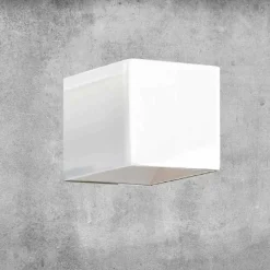 Aldo Bernardi Moderne Wandleuchten-Led Wandleuchte aus Messing und Gips - Cubetto