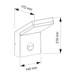 Viadurini Lighting Garten-Wandlampen-LED-Außenprojektor aus Aluminium mit Bewegungssensor - Nerea