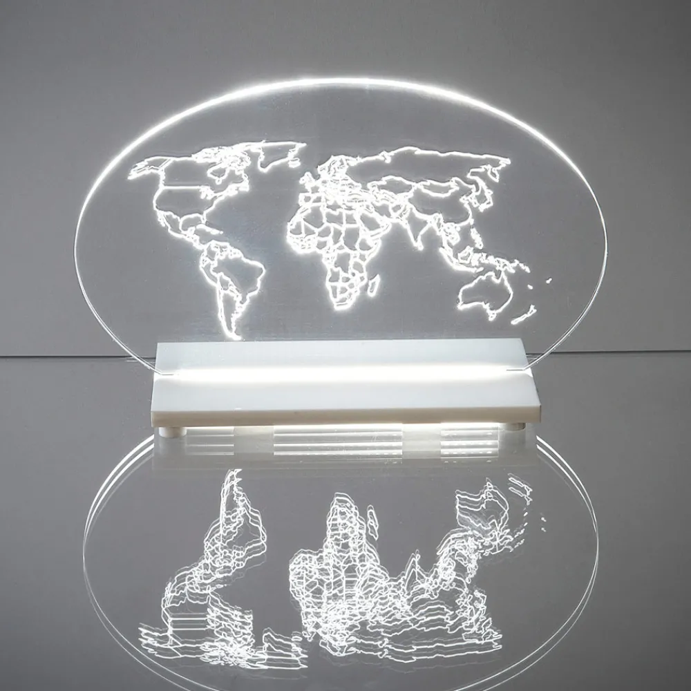 Viadurini Lighting Moderne Tischlampen-LED-betriebene Plexiglas-Tischlampe, hergestellt in Italien – Rapunzel