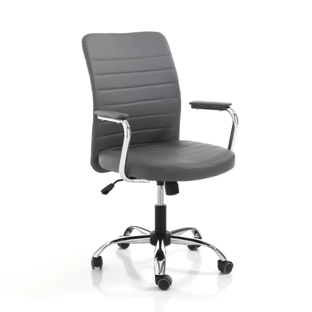 Viadurini Living Bürosessel-Leder-Bürosessel und verstellbarer Gaslift – Radon