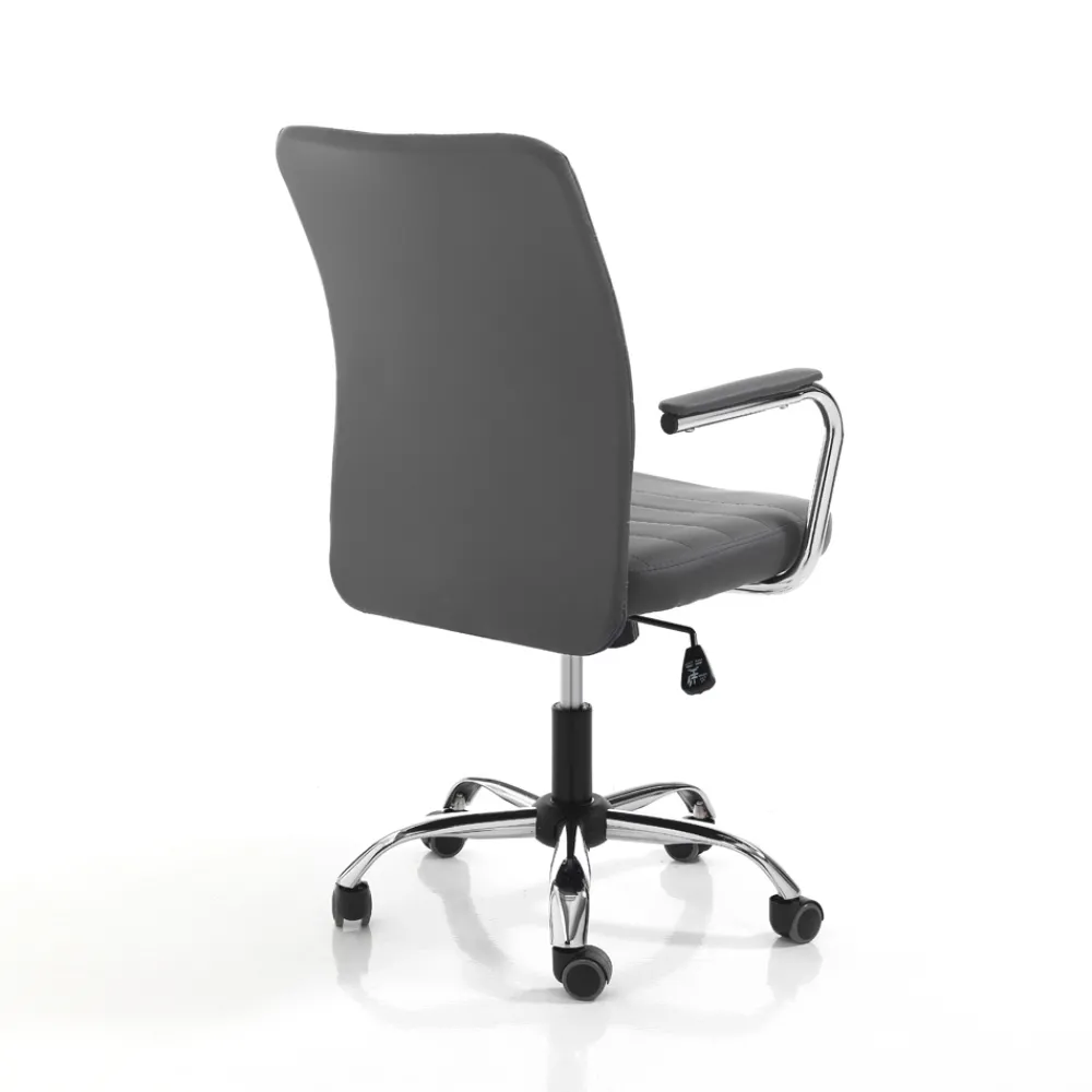 Viadurini Living Bürosessel-Leder-Bürosessel und verstellbarer Gaslift – Radon