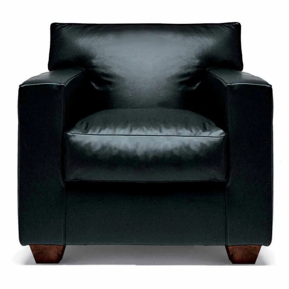 Viadurini Living Moderne Sessel-Ledersessel mit Nussbaumfüßen Made in Italy - Alessandria