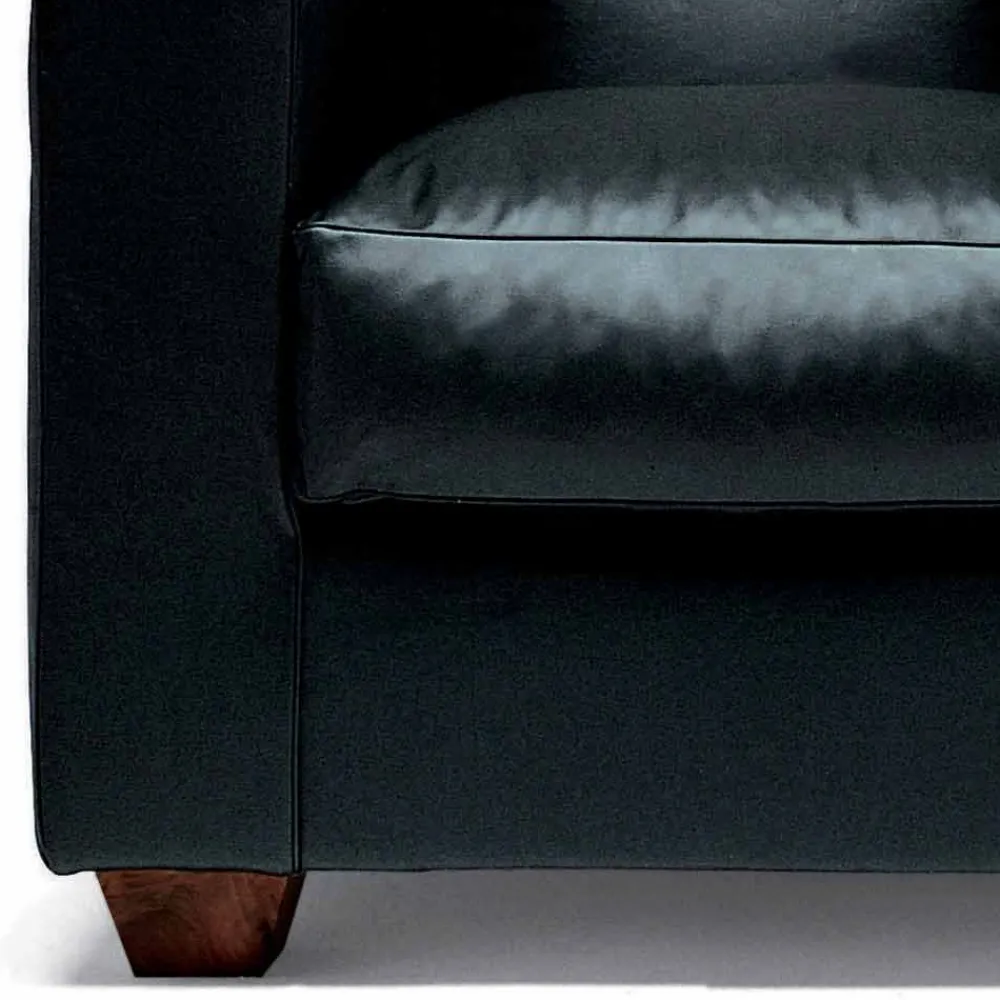 Viadurini Living Moderne Sessel-Ledersessel mit Nussbaumfüßen Made in Italy - Alessandria