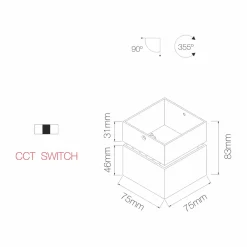 Viadurini Lighting Moderne Wandleuchten-LED-Wand- oder Deckenstrahler aus weißem oder schwarzem Aluminium - Vernon