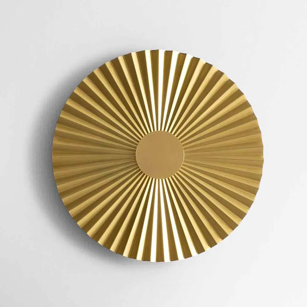 Il Fanale Design Wandleuchten-LED-Wandleuchte aus plissiertem Messing Made in Italy - Pliè von