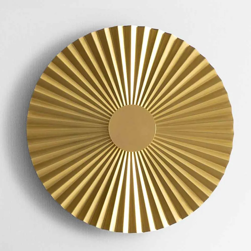 Il Fanale Design Wandleuchten-LED-Wandleuchte aus plissiertem Messing Made in Italy - Pliè von