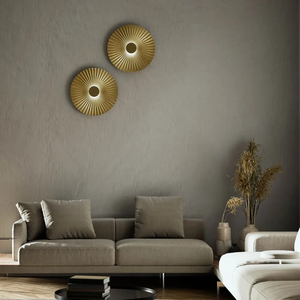 Il Fanale Design Wandleuchten-LED-Wandleuchte aus plissiertem Messing Made in Italy - Pliè von