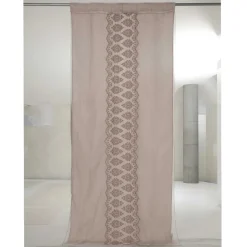 Viadurini Textile Leinenvorhänge-Leichter Leinenvorhang mit Organza und gotischer Stickerei im Luxury Center - Marinella