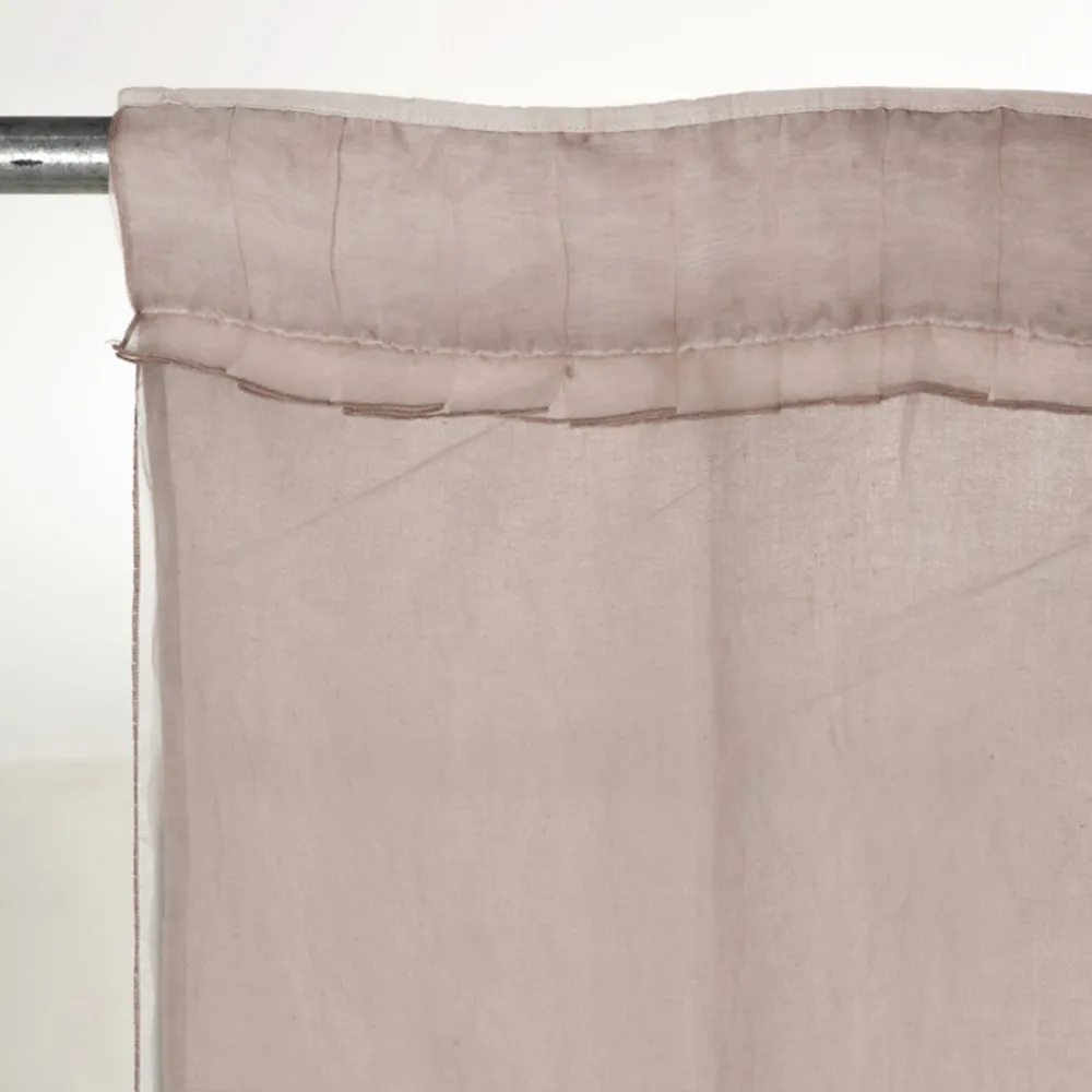 Viadurini Textile Leinenvorhänge-Leichter Leinenvorhang mit Organza und gotischer Stickerei im Luxury Center - Marinella