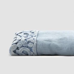 Viadurini Textile Bettlaken-Leinen Doppelbettlaken mit Poema Lace, 3 Oberflächen - Dulcis