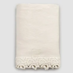 Viadurini Textile Bettlaken-Leinen Doppelbettlaken mit Poema Lace, 3 Oberflächen - Dulcis