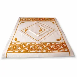 Viadurini by Marchi 1633 Tischdecken-Leinen Frühstücksservierset mit handgefertigtem Druck Unikat