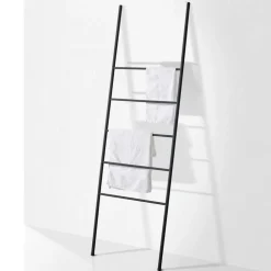 Viadurini Bathroom Badetuchhalter-Leiter mit fünf Sprossen aus schwarzem oder weißem Metall - Ufo