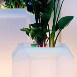 Myyour Lichtmöbel-Leuchtende Vase aus Kunststoff für Außen oder Innen, 3 Größen, 2 Stück - Gem von
