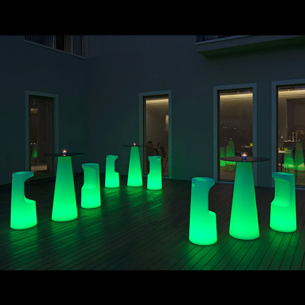 Viadurini in the Garden Lichtmöbel|Outdoor Hocker-Leuchtender Außenhocker aus Polyethylen mit LED-Licht Made in Italy - Forlina