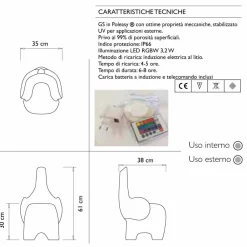 Myyour Lichtmöbel|Moderne Stühle-Leuchtender Kinderstuhl, wiederaufladbare RGBW-LED, 2 Stück - Tino von