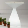 Viadurini in the Garden Lichtmöbel-Leuchtender Outdoor-Couchtisch mit weißem Polyethylenbezug - Akut