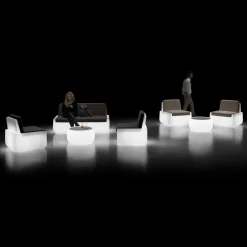 Viadurini in the Garden Lichtmöbel|Sessel Kunststoff-Leuchtender Outdoor-Sessel aus Polyethylen mit Kissen Made in Italy - Belida