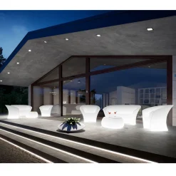 Viadurini in the Garden Lichtmöbel|Sessel Kunststoff-Leuchtender Outdoor-Sessel aus Polyethylen mit LED-Licht Made in Italy - Conda