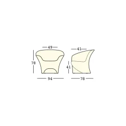 Viadurini in the Garden Lichtmöbel|Sessel Kunststoff-Leuchtender Outdoor-Sessel aus Polyethylen mit LED-Licht Made in Italy - Conda