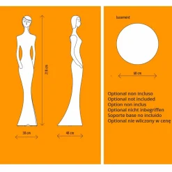 Myyour Designer Stehlampen-Leuchtendes Statuen-Bodendesign mit LED-Licht für den Innenbereich - Penelope von