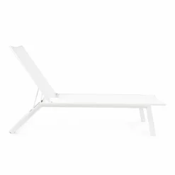 Viadurini in the Garden Sonnenliegen-Liegende Chaiselongue im Freien mit Rädern, Aluminium und Textilien - Juwel