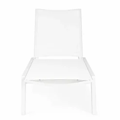 Viadurini in the Garden Sonnenliegen-Liegende Chaiselongue im Freien mit Rädern, Aluminium und Textilien - Juwel