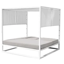 Viadurini in the Garden Gartensofas-Liegende Outdoor-Tagesliege mit weißer Aluminiumstruktur - Jurica