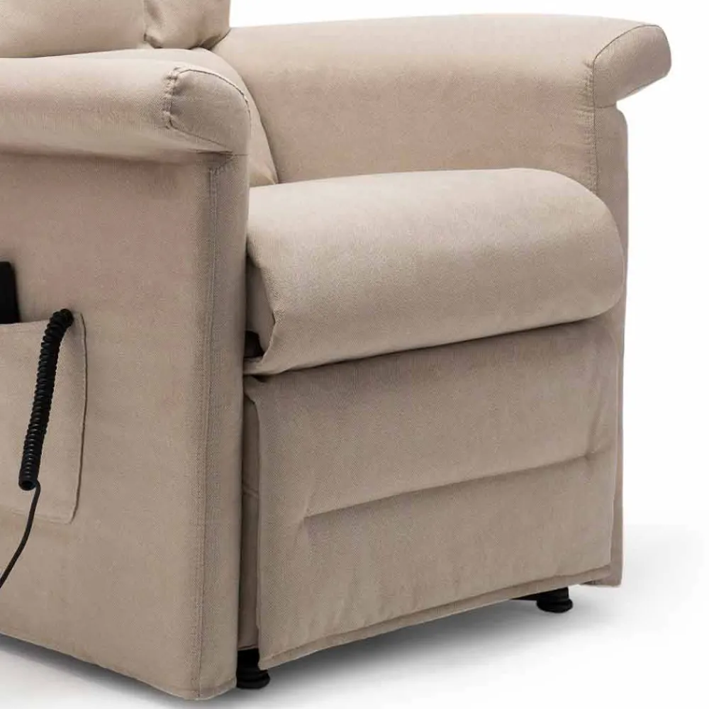 Viadurini Living Aufstehsessel Und Massagesessel-Lift Relax Liegesessel mit 2 Motoren mit Rädern, Made in Italy - Isabelle