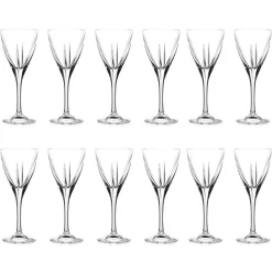 Viadurini Kitchen Italienisches Kristallgeschirr-Likörgläser in farbigem oder transparentem Öko-Kristall 12 Stück - Amalgam