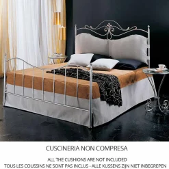 Viadurini Night Design Maßgeschneiderte Möbel|Schmiedeeisen Doppelbetten-Lira Doppelbett aus Schmiedeeisen in Design