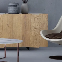 Viadurini Living Anrichte-Living Sideboard mit 3 Türen aus Massivholz Made in Italy - Khal