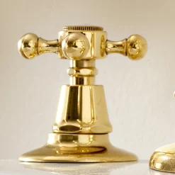 Viadurini Bathroom Bidetarmaturen-3-Loch-Bidetarmaturen aus Messing Made in Italy, Vintage-Stil - Ursula