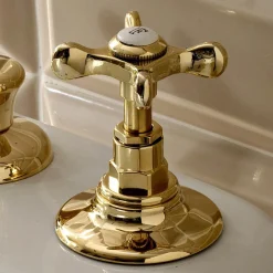 Viadurini Taps Bidetarmaturen-3-Loch-Bidetarmaturen interne Lieferung in Messing handgefertigt - Fioretta